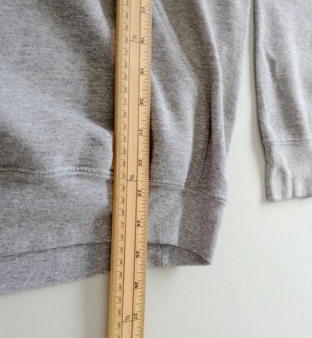 Grey Graphic Print Jersey Hoodie Men's UK Size S CMS PHYS. ED. Fleece Lined