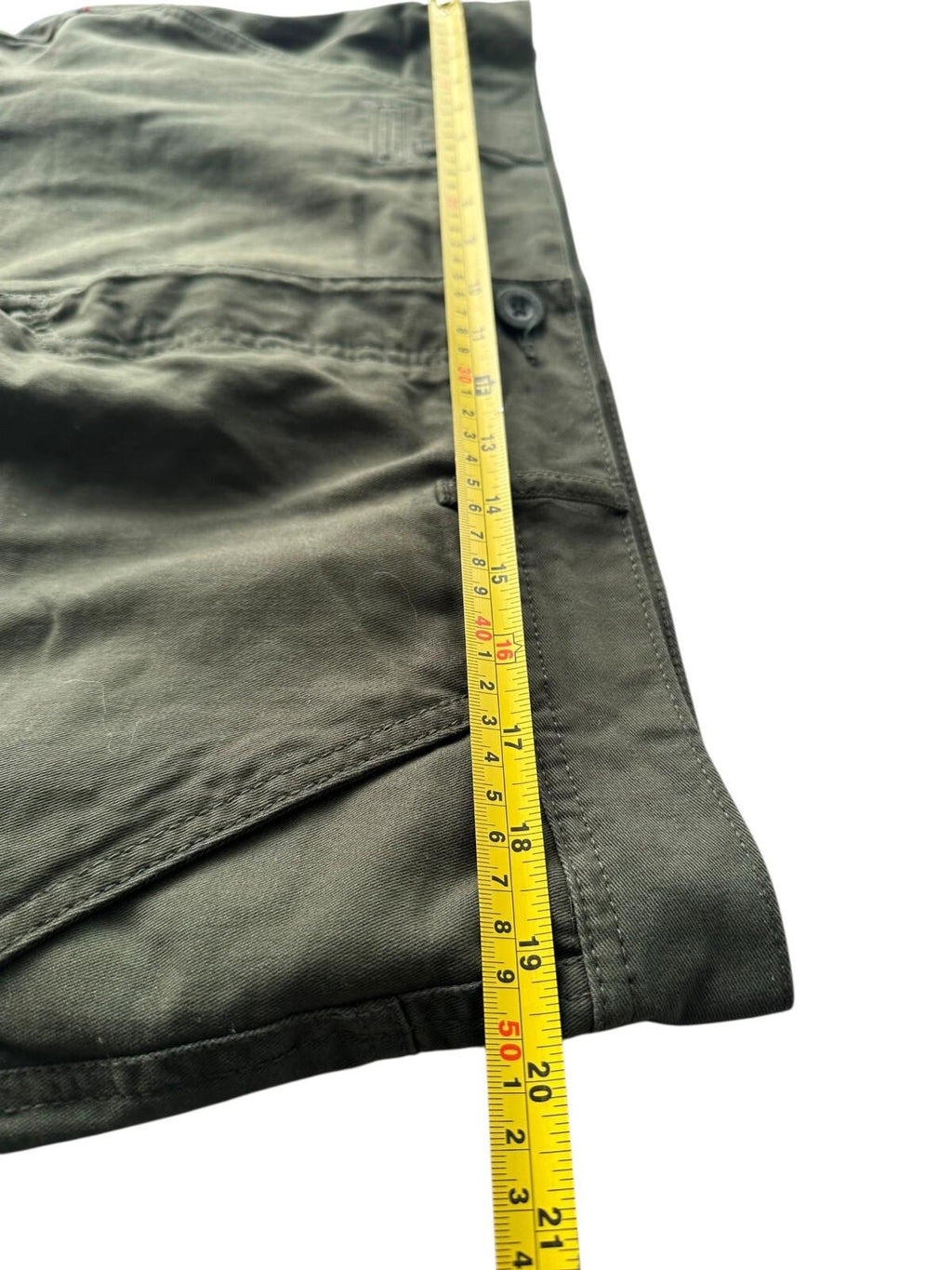 Kangol Shorts Men's UK Size XL Khaki Green Embroidered Button Up Heavy Duty