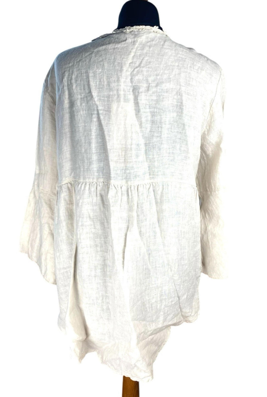 Diverse Beige Linen  Blouse Women’s UK Size L (12-14)