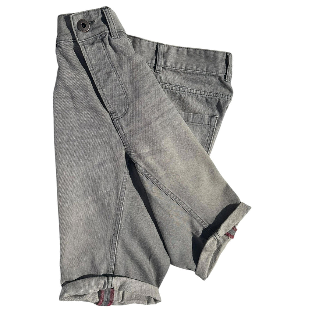 Next Florida Shorts Men's UK Size 30" W Grey Denim Slim Summer Button Up Pockets