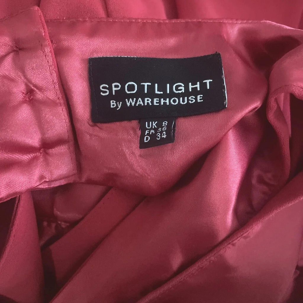Mini Dress Red Backless A-line Spotlight Warehouse Collection Women's UK Size 8