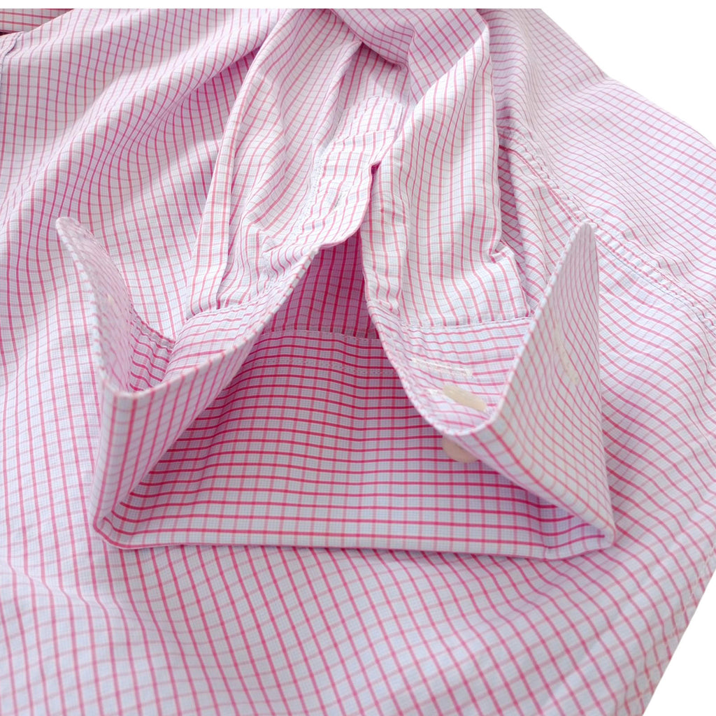 Gieves & Hawkes Pink Check Long Sleeve Shirt Men's UK Size M 37" Chest