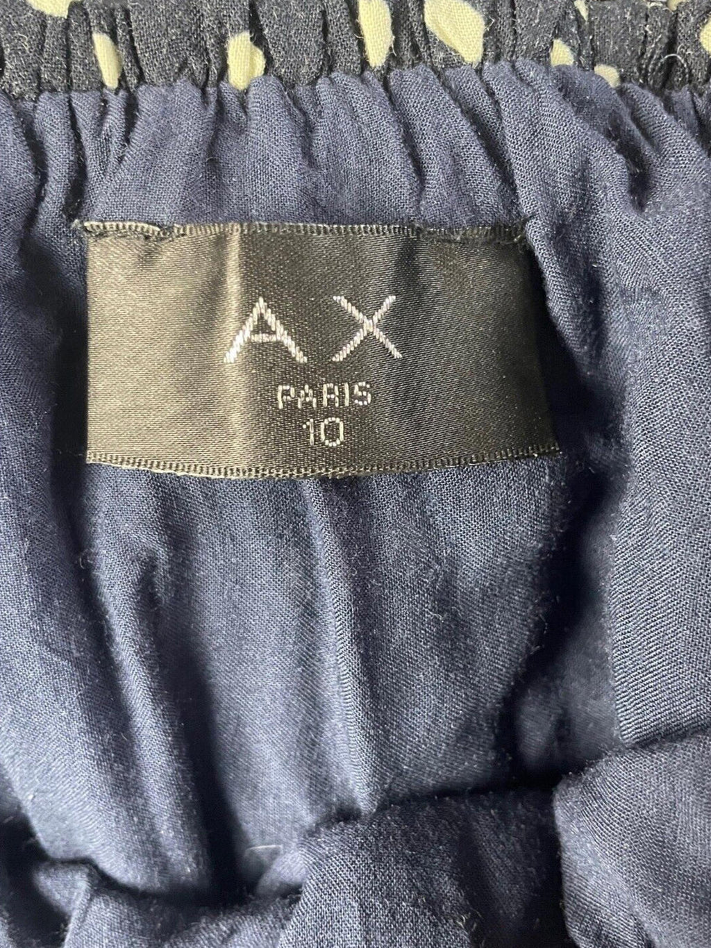 AX Paris Maxi Dress Polka Dot Navy & Cream Women's UK Size 10