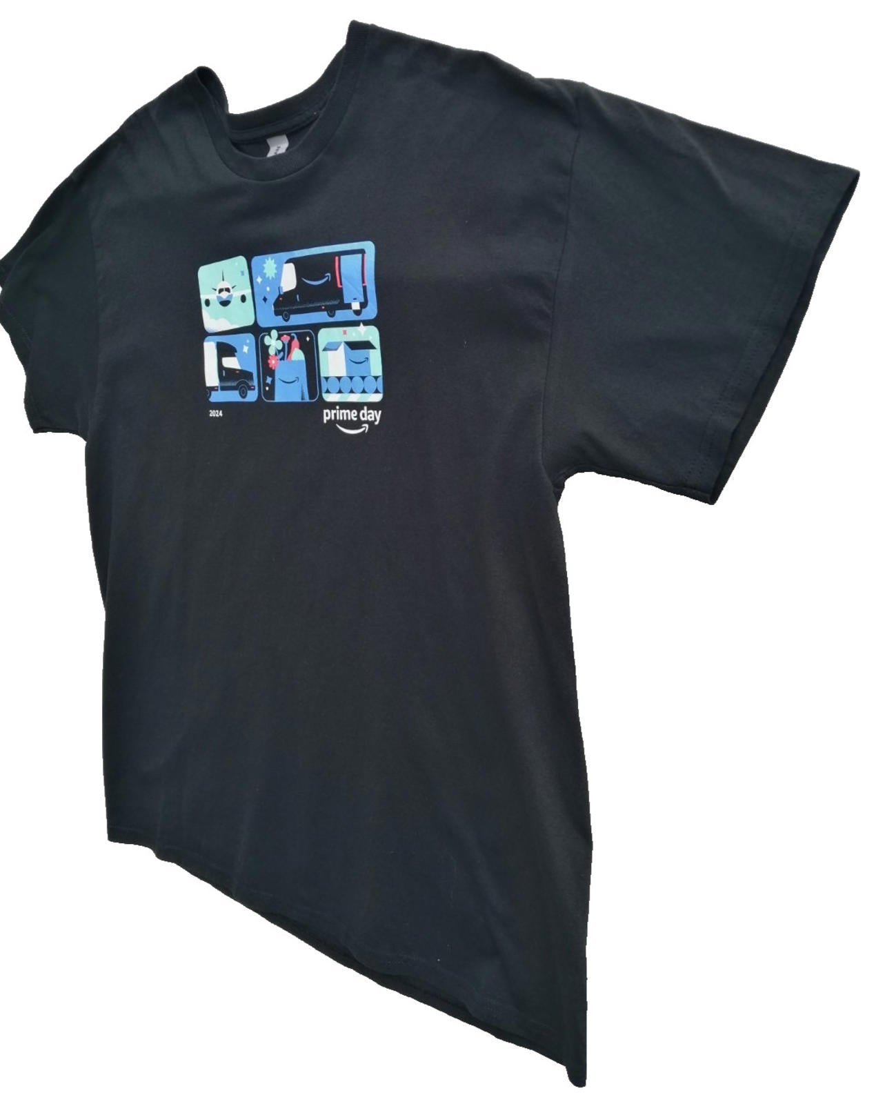 Online Shopping Graphic Print T-Shirt Men's Size XL Black Crew Neck 100% Cotton