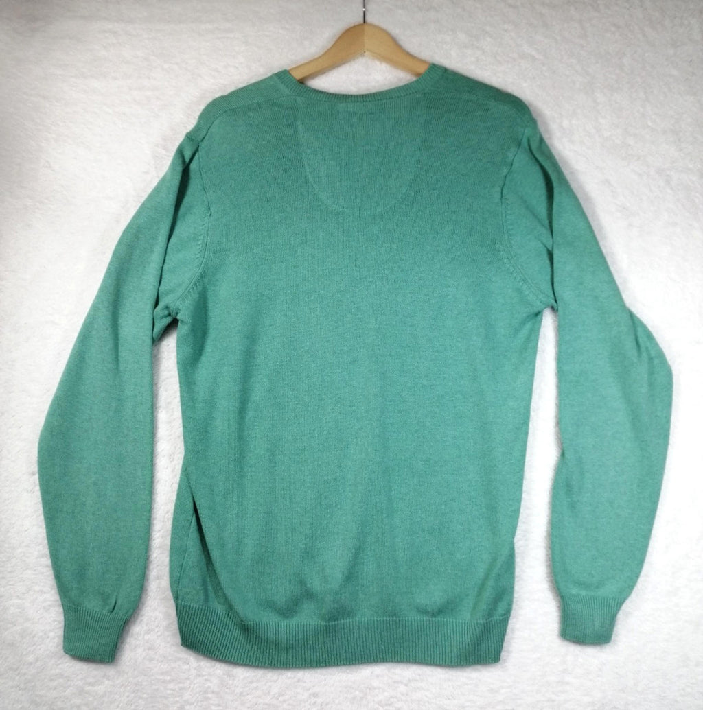 Blue Harbour Knit Jumper Men's Size M Teal Sweater Chest 38-40in 100% Cotton