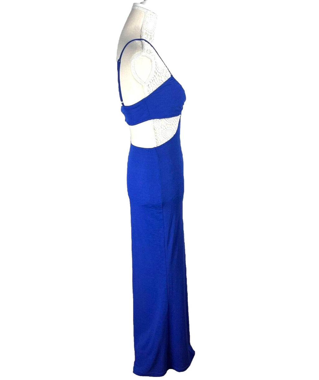 Cutaway Maxi Dress Blue Cut Out Design Summer Women’s UK Size 8