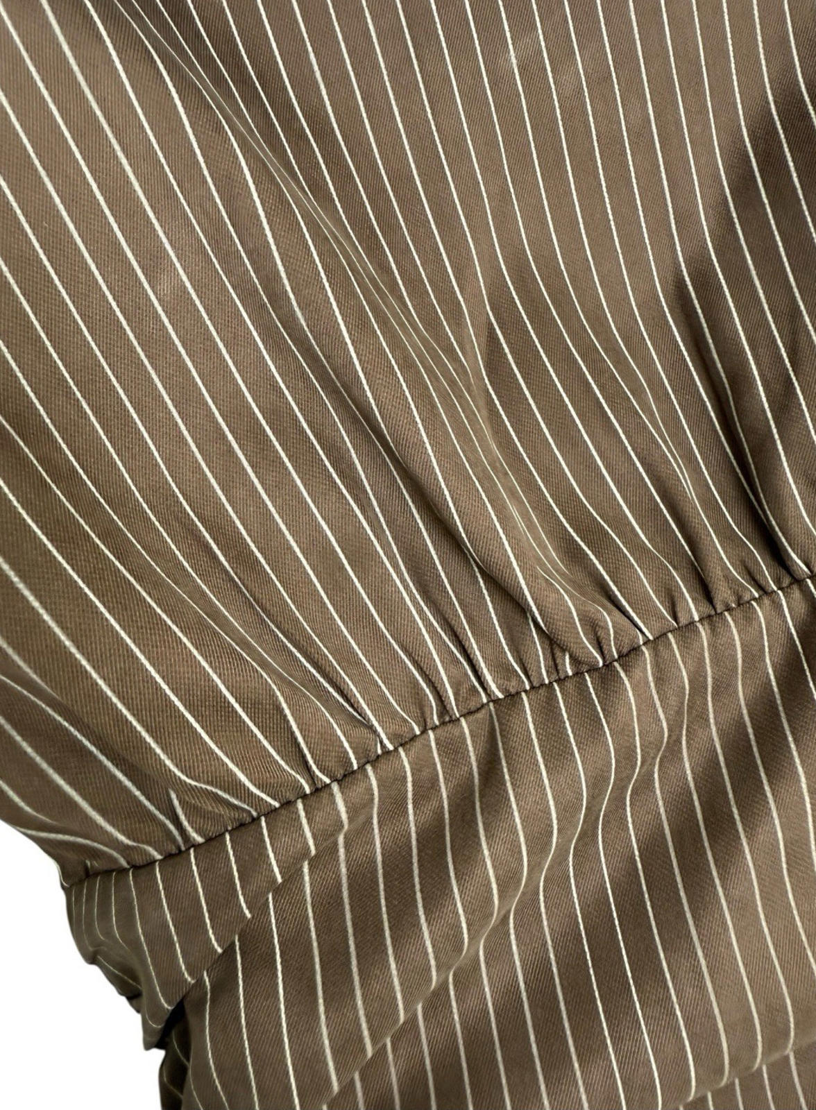 Pretty Little Thing Stripe Plunge Top Women’s UK Size 8 Long Sleeve Shirt Blouse