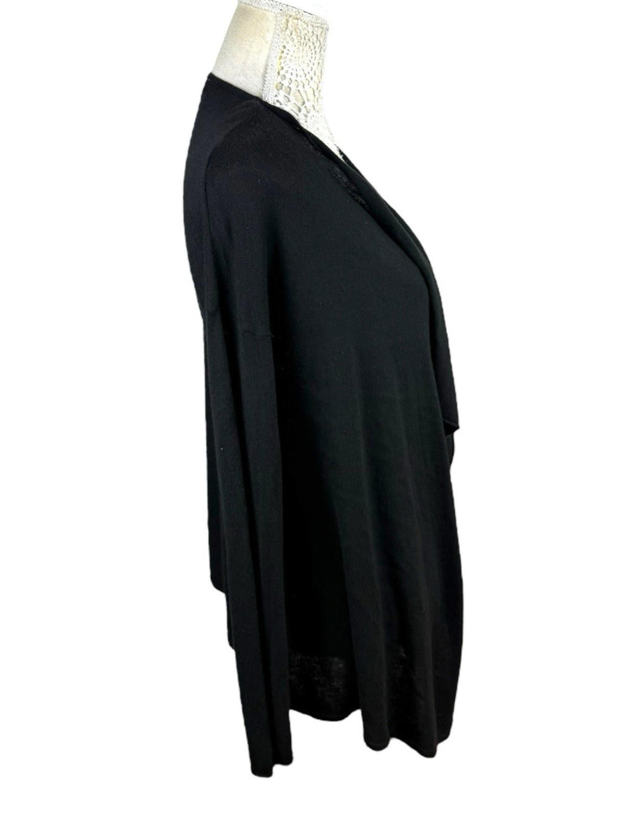 H&M Black Thin Cardigan Open Front Women’s UK Size XS