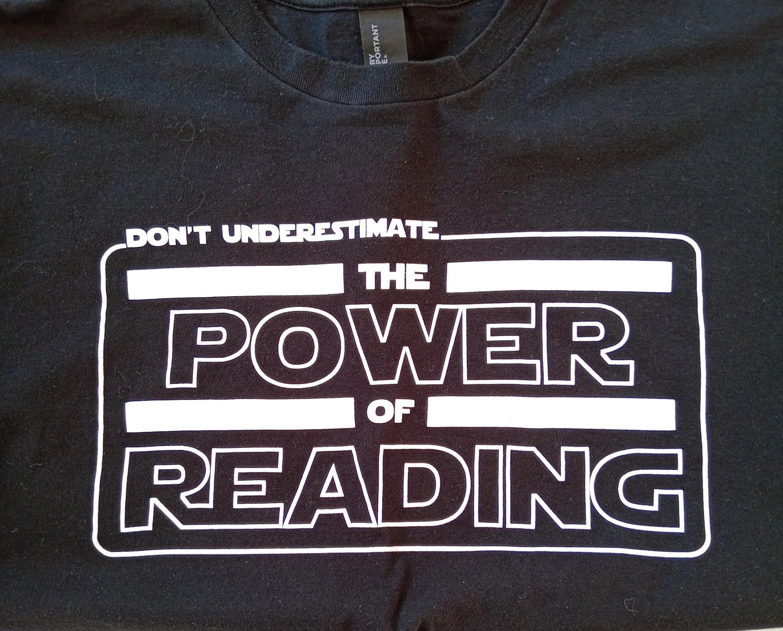 Graphic Print T-Shirt Men's UK Size L Black Crew Neck 100% Cotton Read Novelty