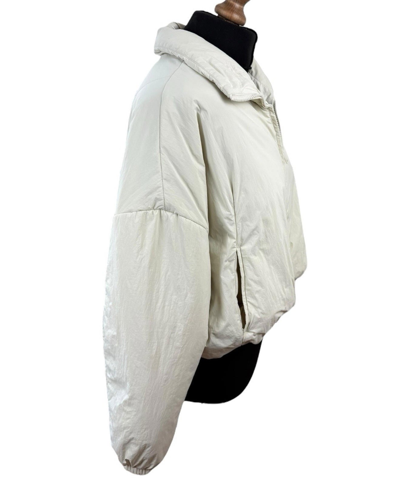 George Beige Puffer Jacket Cropped Collared Pockets Women’s UK Size XS 4-6