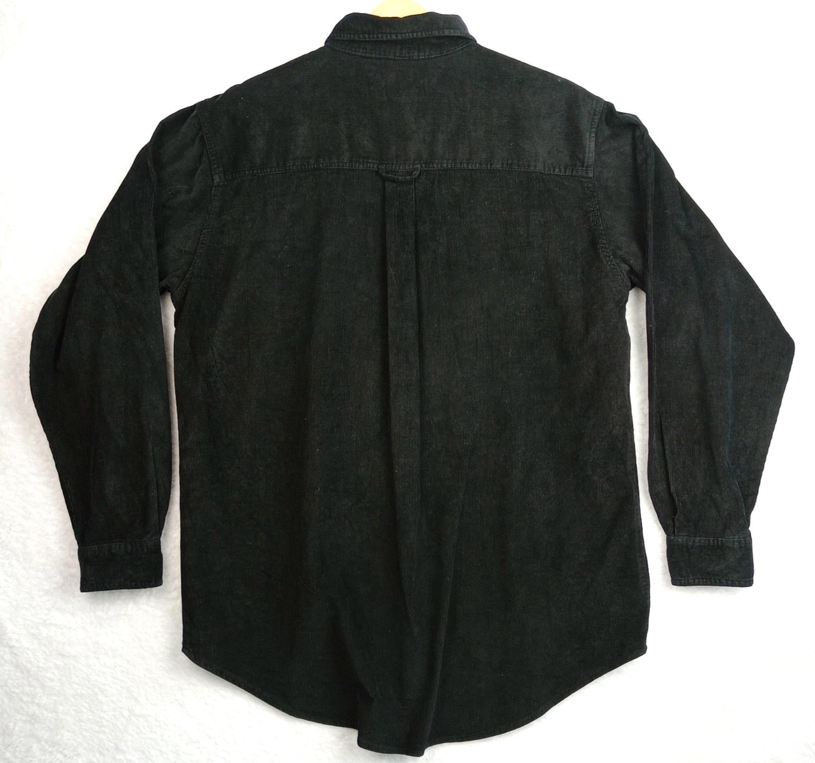 Manhatten Countrystore Corduroy Shirt Men's UK Size M Long Sleeve Black Pockets
