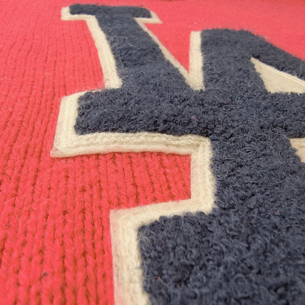Forever 21 Los Angeles LA Knit Jumper Women's UK Size S Red Varsity Sweater