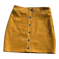 Misguided Mustard Skirt Velour High Waist Aline Women’s UK Size 12