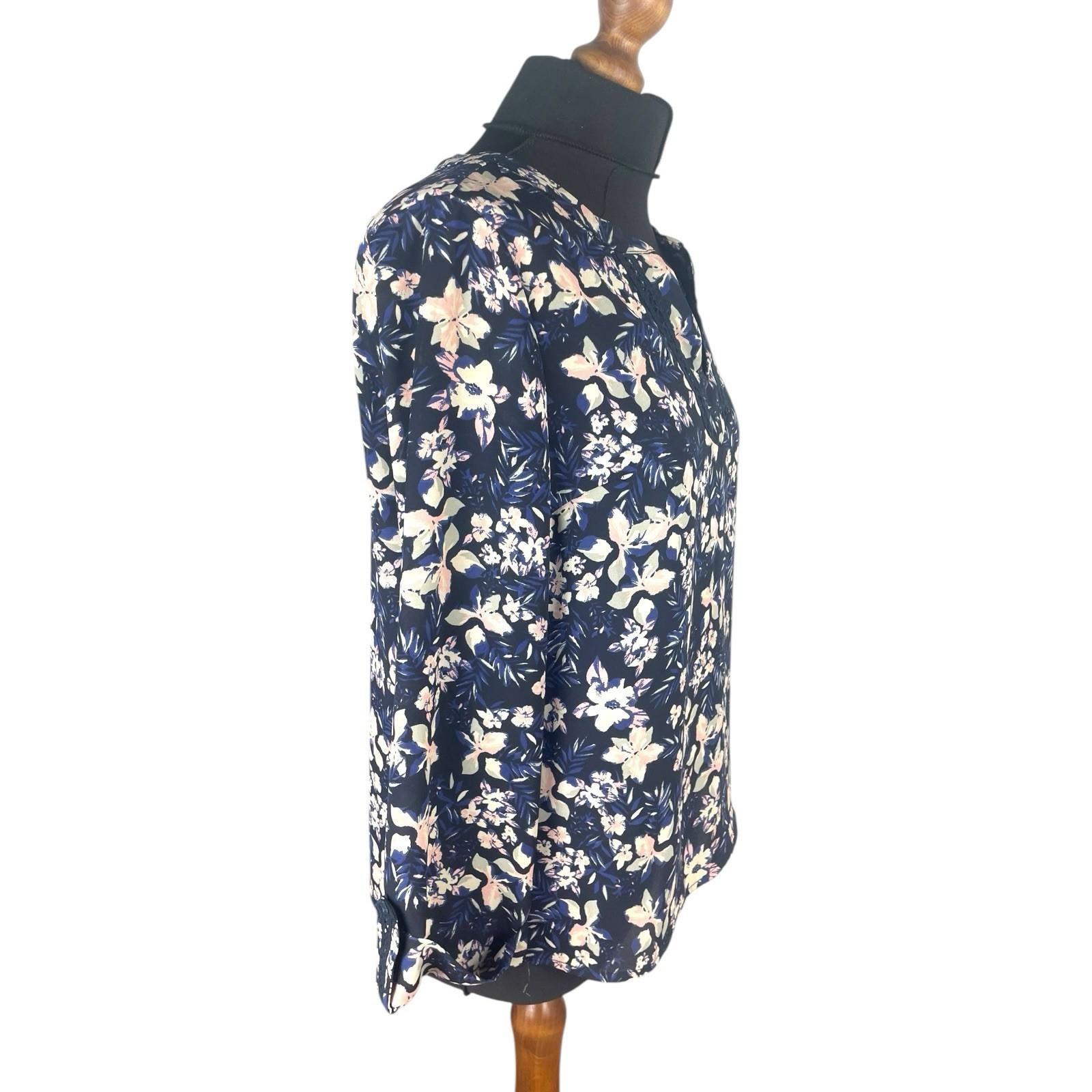 Skies Are Blue Floral Tunic Blouse Long Sleeve Women’s UK Size 8
