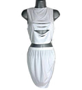 Pretty Little Thing Two-Piece Set Women’s UK Size 8 Bandage Skirt & Crop Top