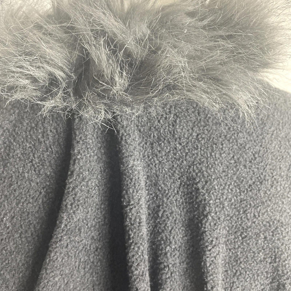 Very Fur Fleece Wrap Shawl Open Shoulder Coat Women's One Size UK 8 - 14 Grey
