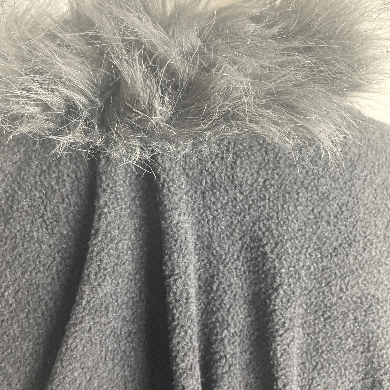 Very Fur Fleece Wrap Shawl Open Shoulder Coat Women's One Size UK 8 - 14 Grey