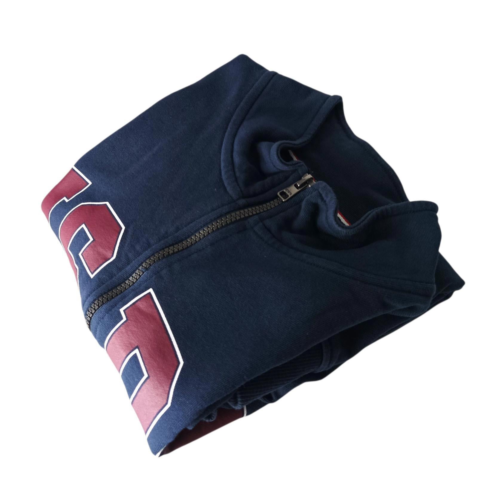U.S. Polo Assn Sweatshirt Men's UK Size M Blue Jersey Jumper Cotton Pockets Zip