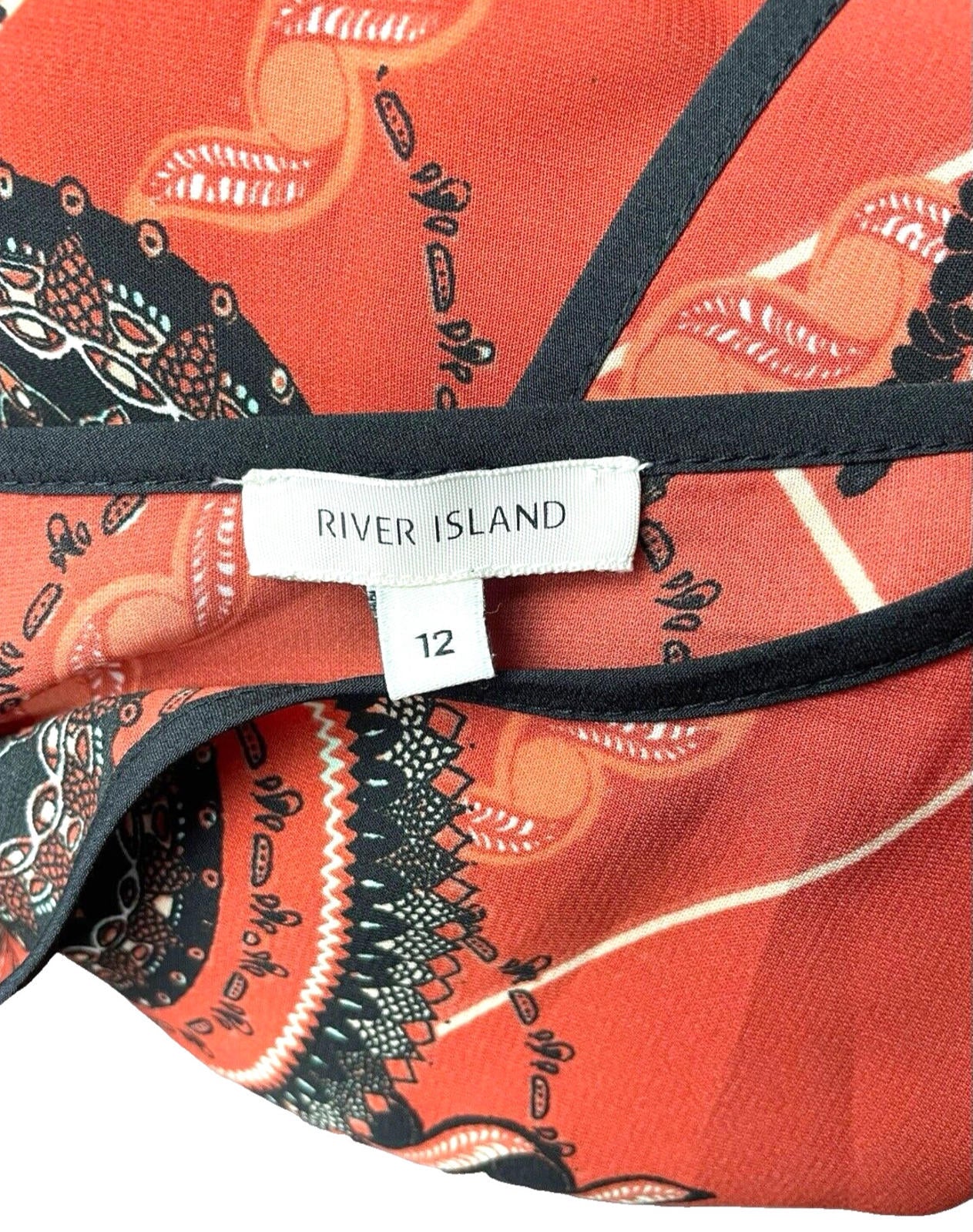 River Island Burnt Orange T-shirt Top Cropped Women’s UK Size 12