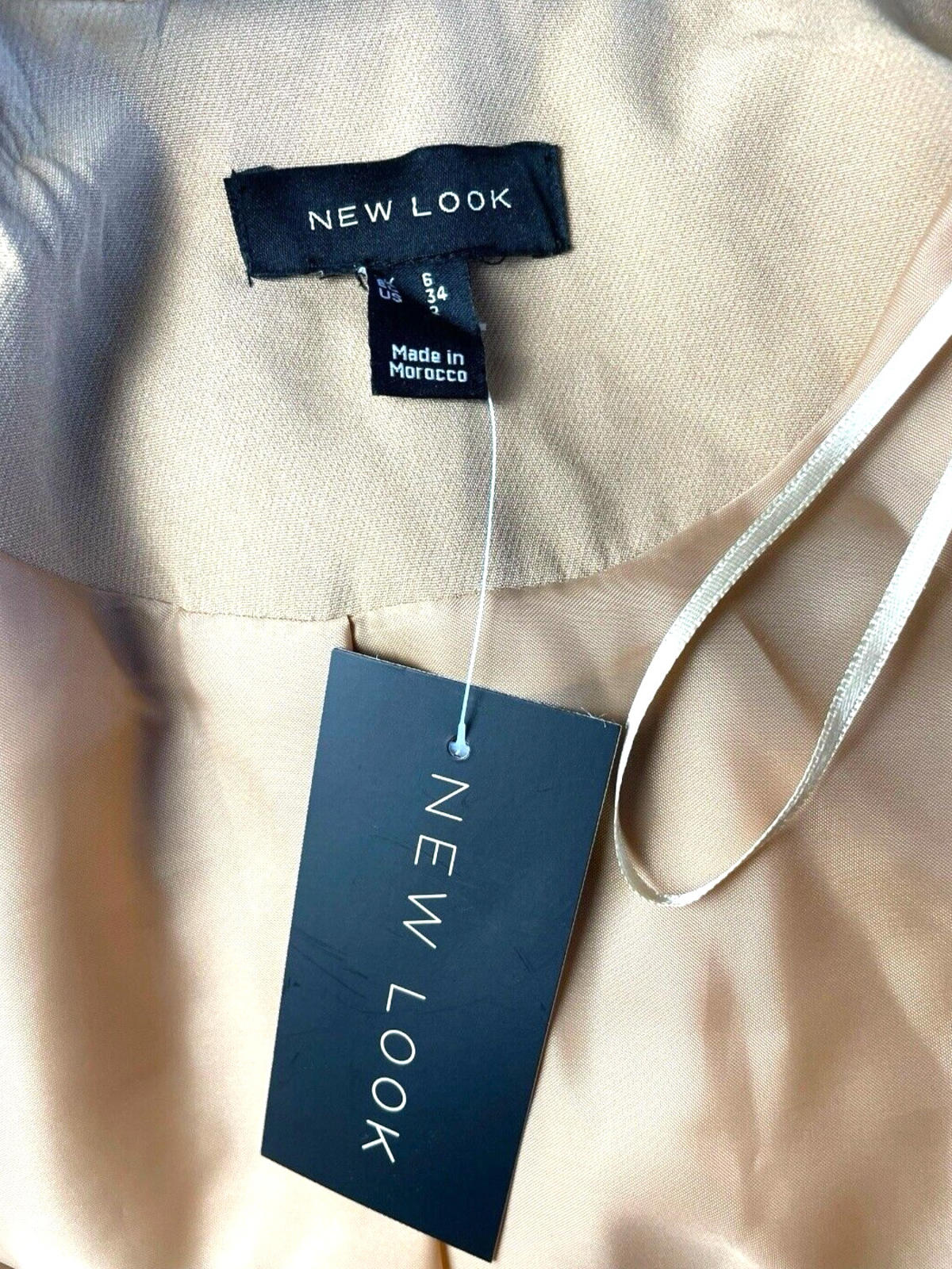 New Look Blazer Jacket Camel Relaxed Fit Shoulder Pads Women’s UK Size 6