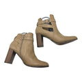 TU Faux Leather  Ankle Boots Block Heel Cut Out Light Brown Women’s UK Size 6