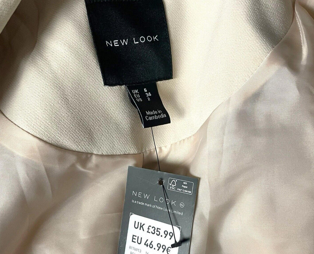 New Look Cream Tailored Blazer Women’s UK Size 6