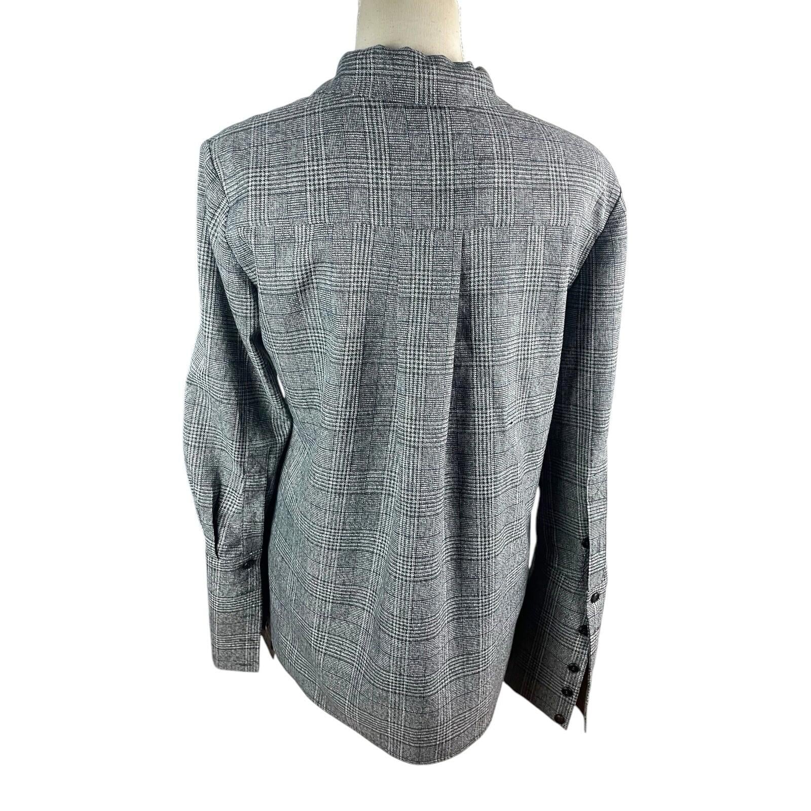 Storm Apparel Grey Check Shirt Top Women’s UK Size S