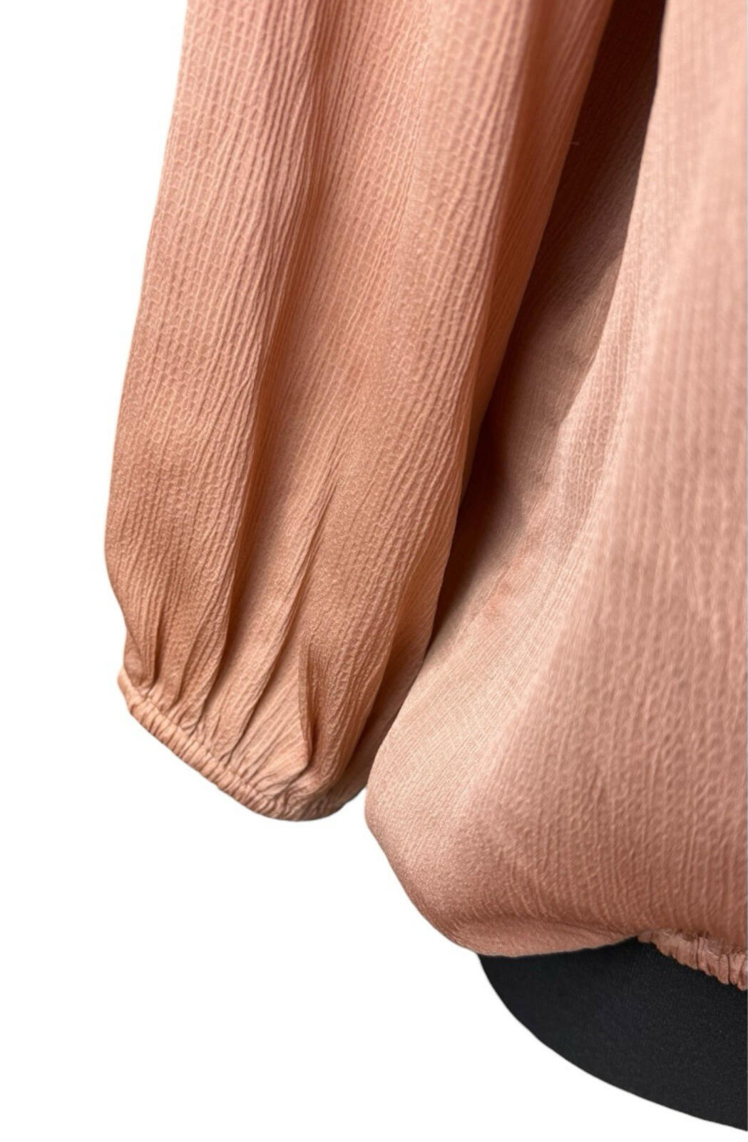 Peacocks Satin Peplum Top Women's UK Size 14 3/4 Sleeve Rose Gold