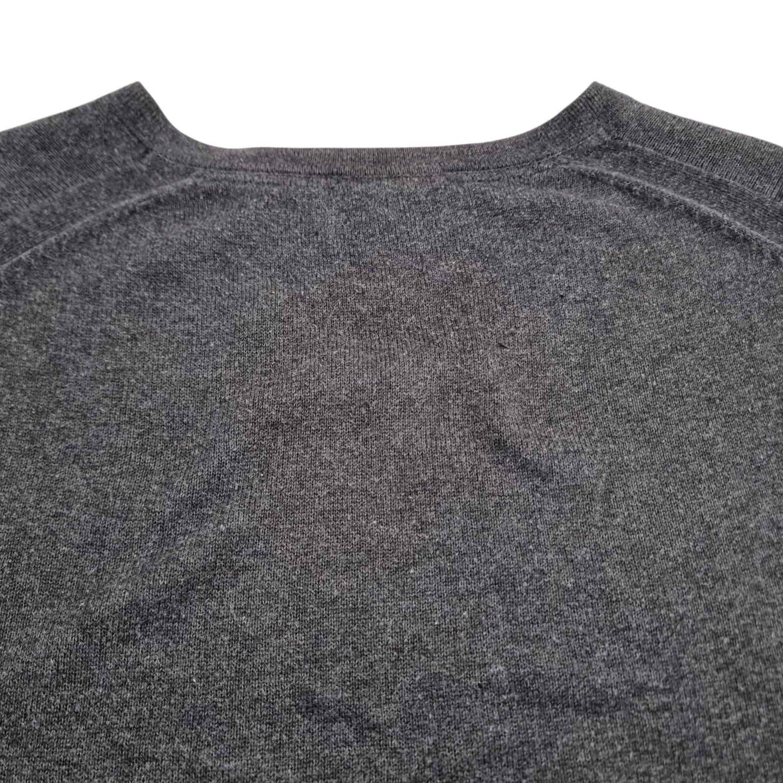 DKNY Knit Jumper Men's UK Size XL Grey Long Sleeve V-Neck Sweater Pullover