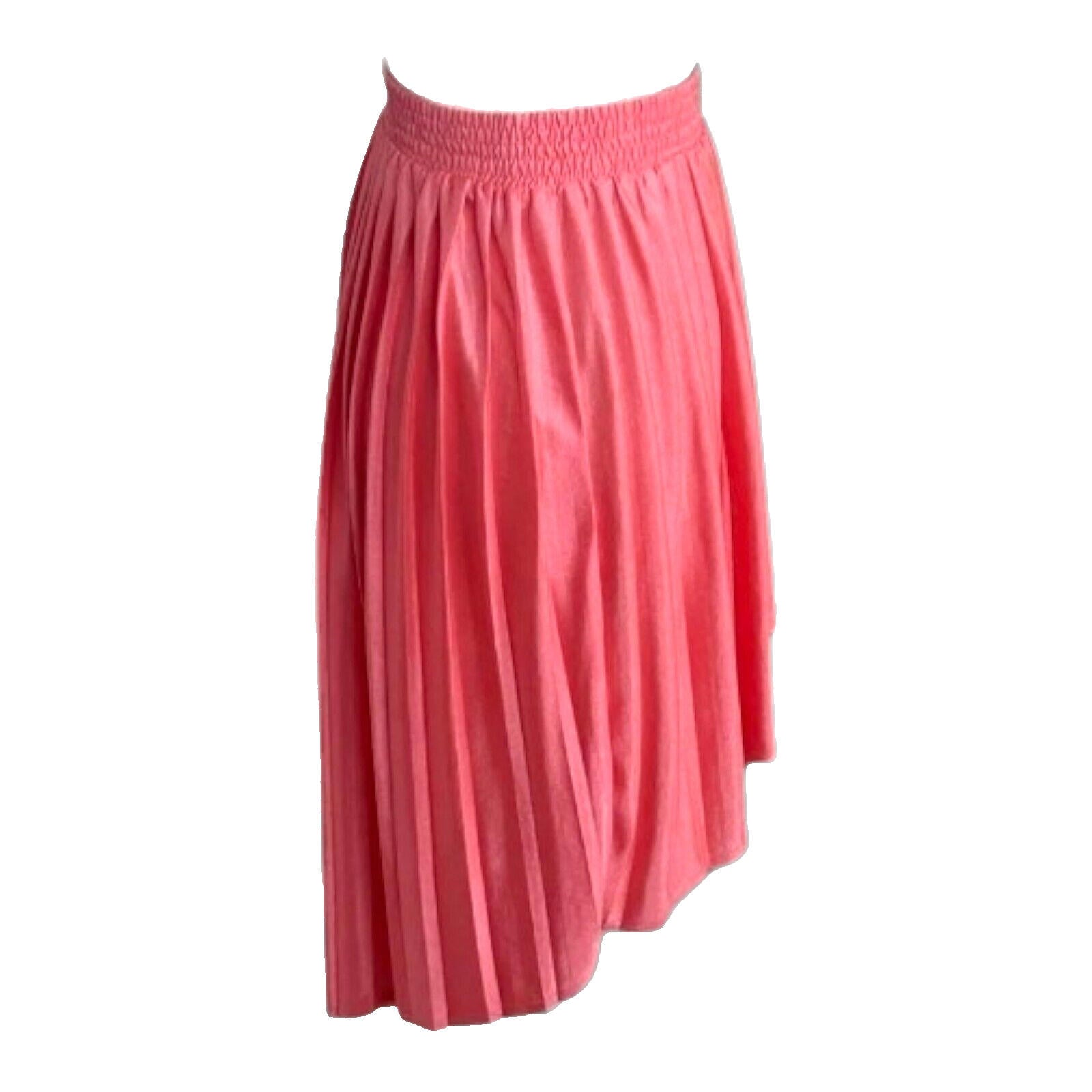Top Shop Skirt High Low Pink Pleated Multi Length Women's UK Size 8
