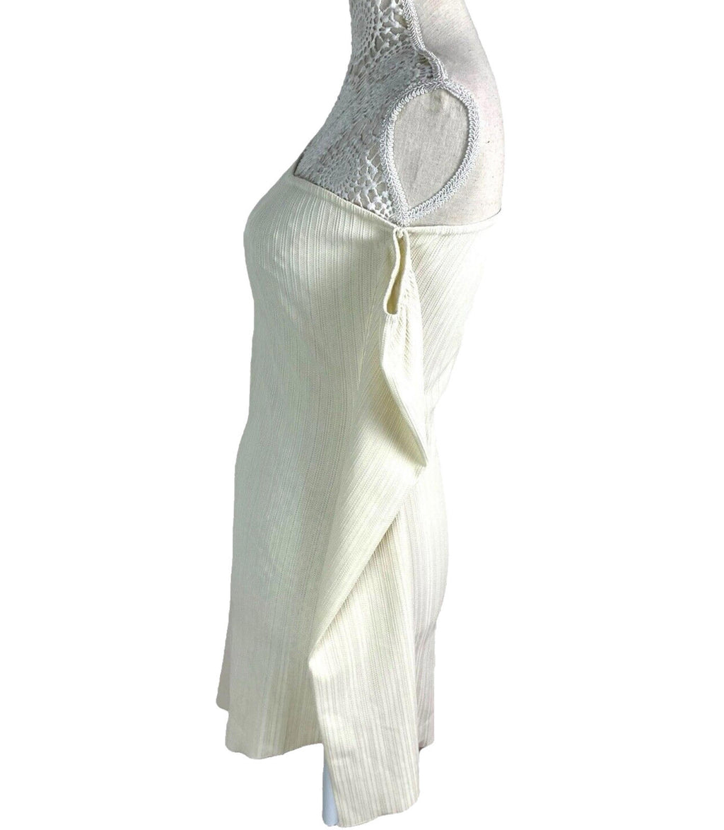 Glamour Babe Mini Dress Textured One Shoulder FlareSleeve Women’s UK Size 8