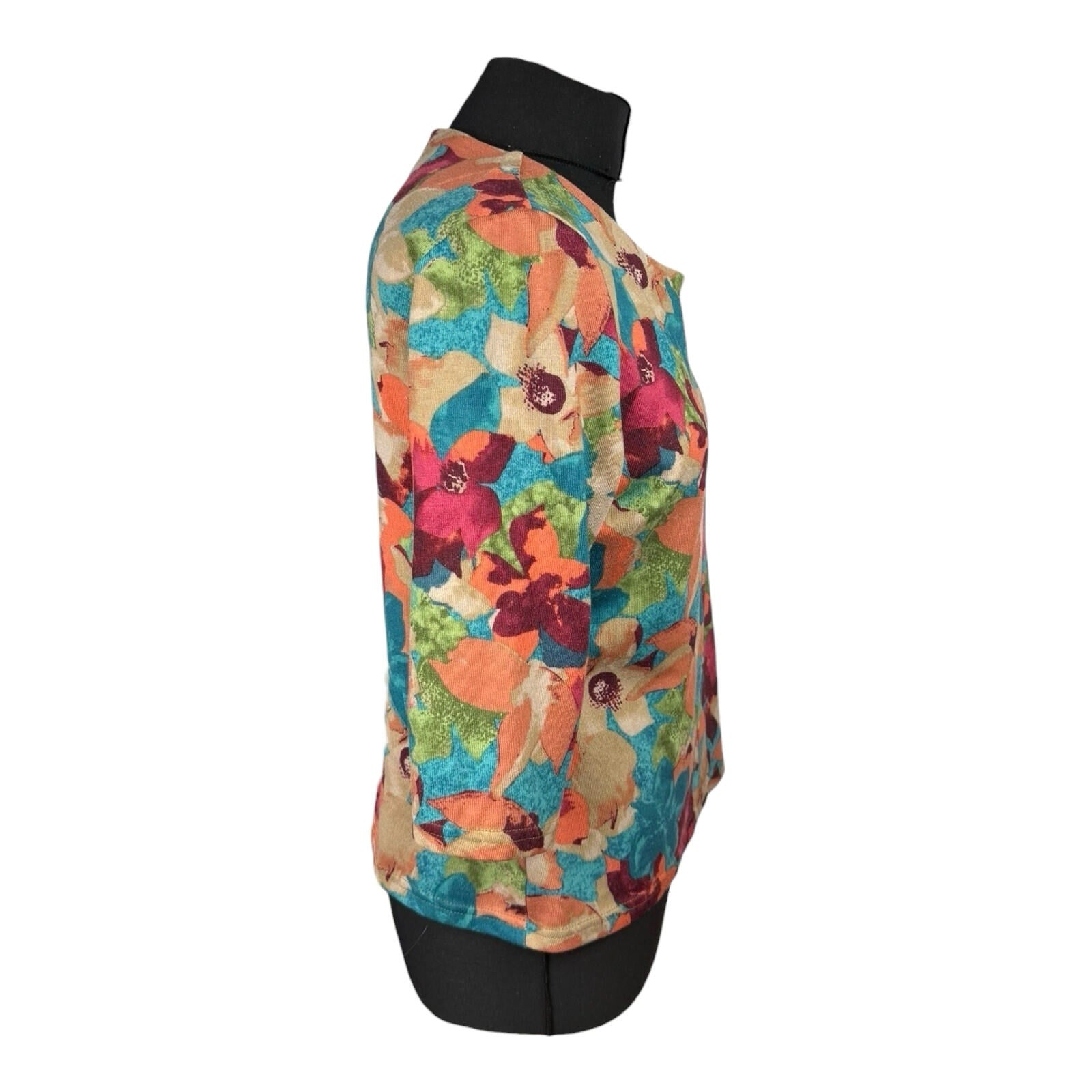 Honor Millburn Floral Top Women’s UK Size 10 3/4 Sleeve Multicolour