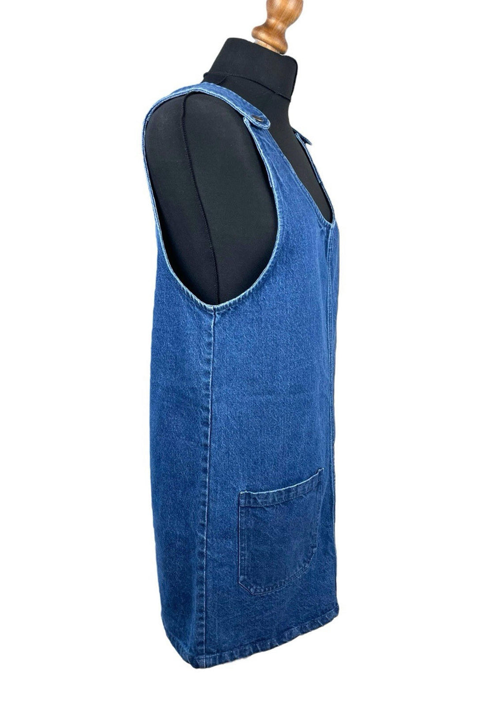 Pep & Co Dark Denim Pinafore Mini Dress Women’s UK Size 12