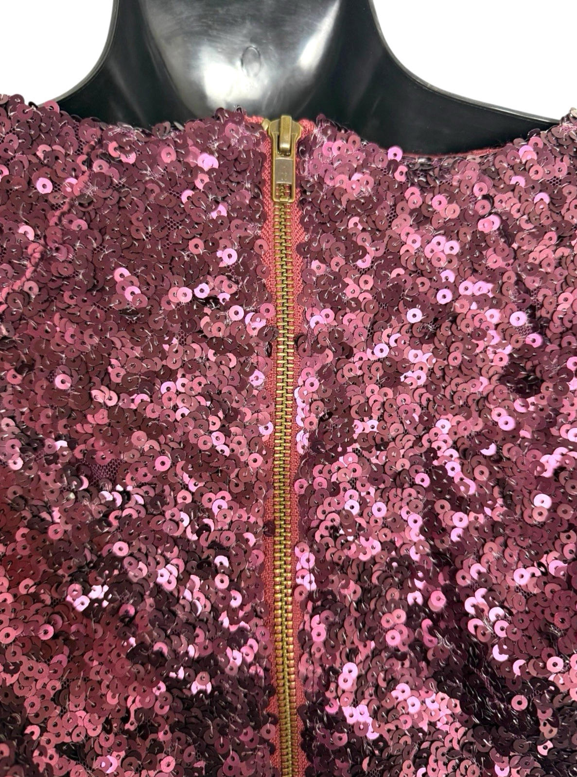 French Connection Deep Purple Sequin Mini Dress Women’s UK Size 6
