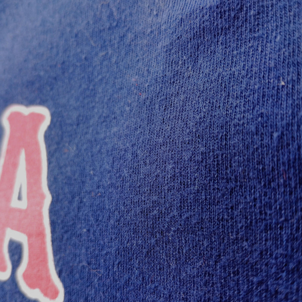 St. Rita Baseball Graphic Print T-Shirt Men's UK Size XL Blue Crew Neck