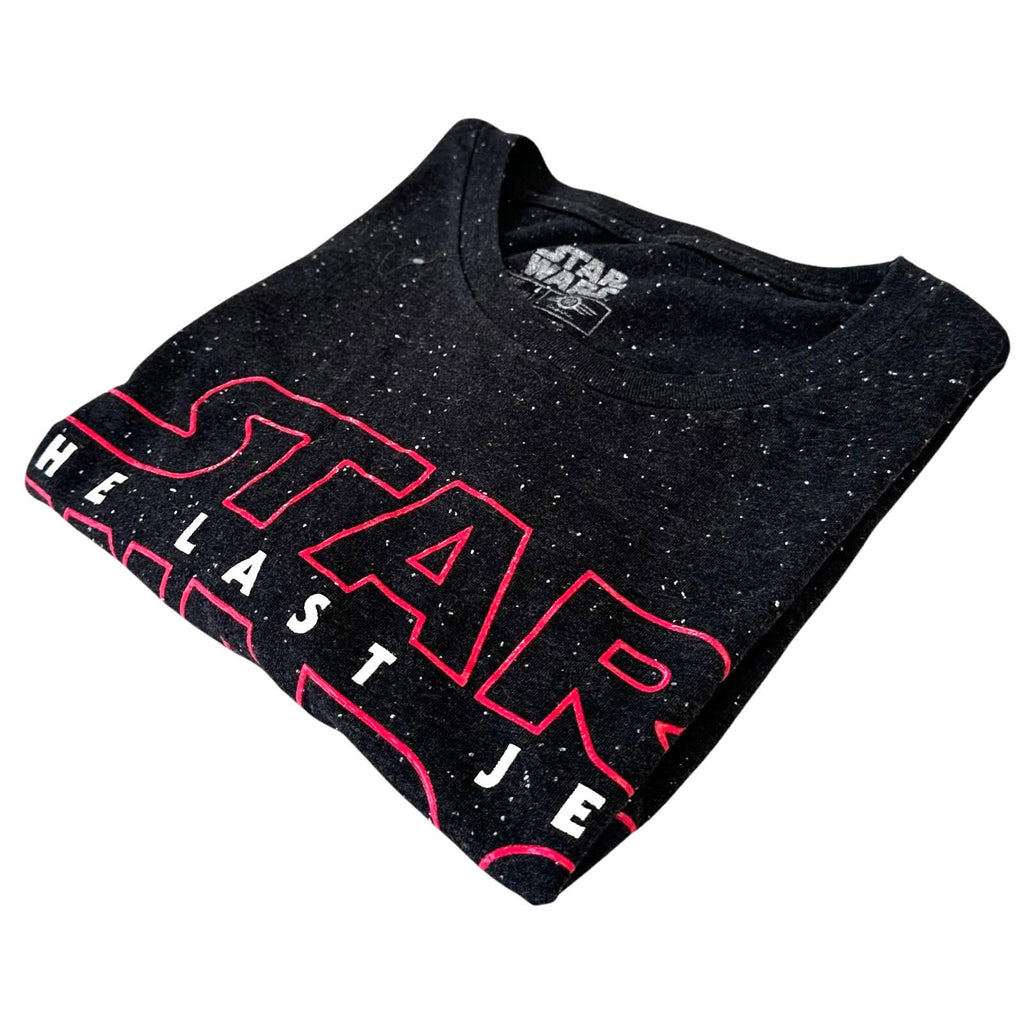 Star Wars T-Shirt Last Jedi Black Graphic Print Men's UK Size Medium M