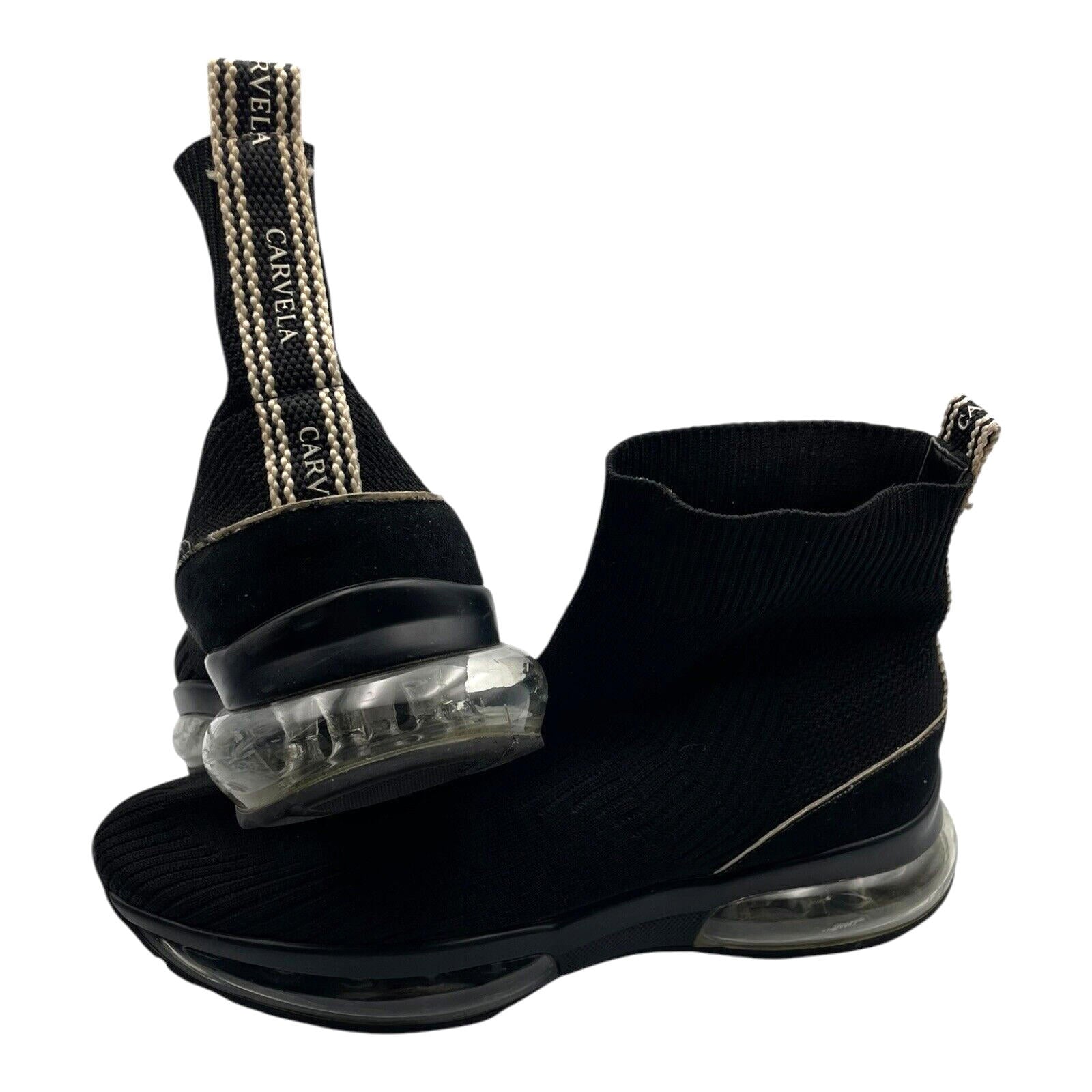 Carvela Black Sock Boots Bubble Sole Women’s UK Size 6 EU 39