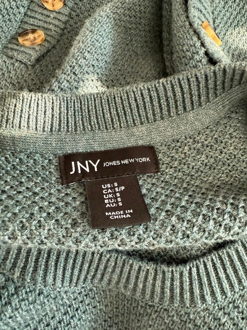 JNY Green Vest Jumper Sleeveless Women’s UK Size S
