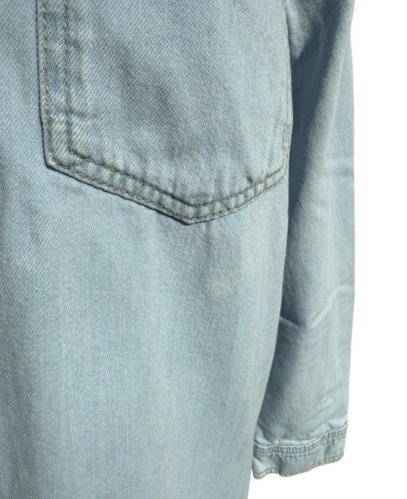 Denim Co Light Denim Shirt Jacket Shacket Collared Long Women’s UK Size 12