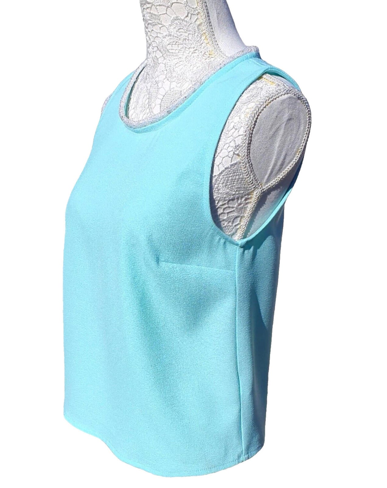 ASOS Vest Top With Sparkle Sequin Neck Detail Women's UK Size 8