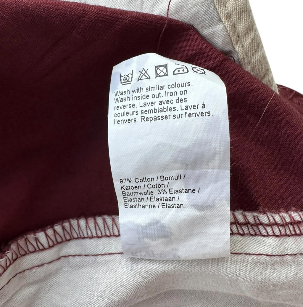 River Island Shorts Men's UK Size 30" W Red Chino Button Summer Casual