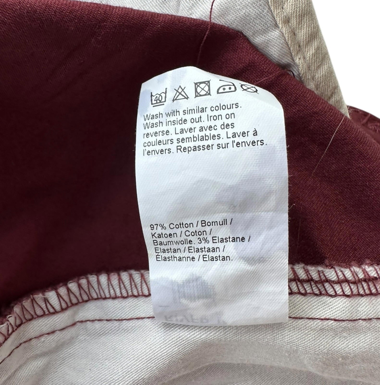 River Island Shorts Men's UK Size 30" W Red Chino Button Summer Casual