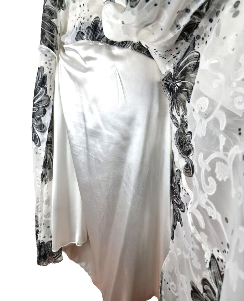 SF Collection Cocktail Dress Women's UK Size 12 Floral Chiffon Satin Layered