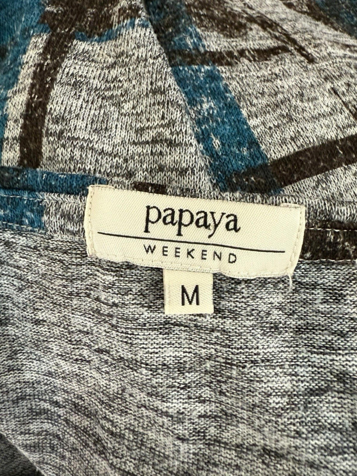 Papaya Geometric Print Blouse Women's UK Size M Long Sleeve Round Neck