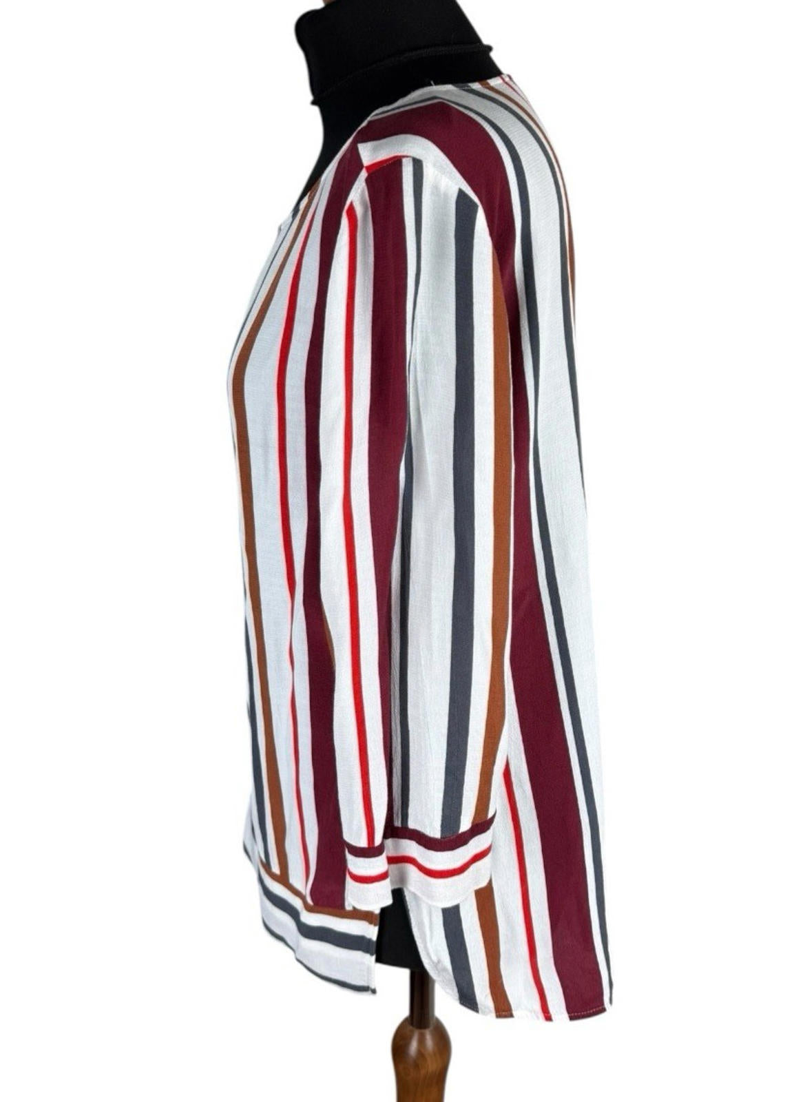 Next Stripe Blouse 3/4 Sleeve Round Neck Women’s UK Size 12