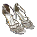 Shoe Box Silver Embellished High Heel Sandles Womens UK Size 7