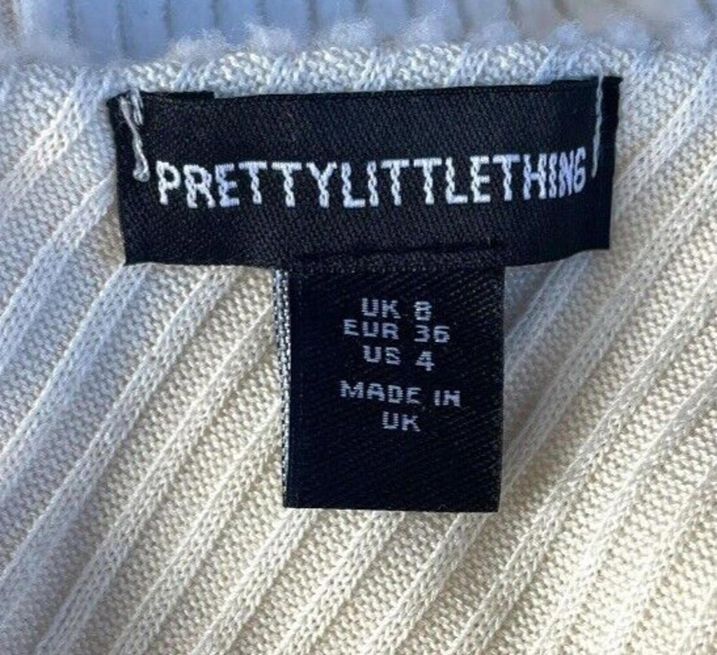 PLT Knit Jumper Mini Dress Women's UK Size 8 Asymmetric One Shoulder Long Sleeve