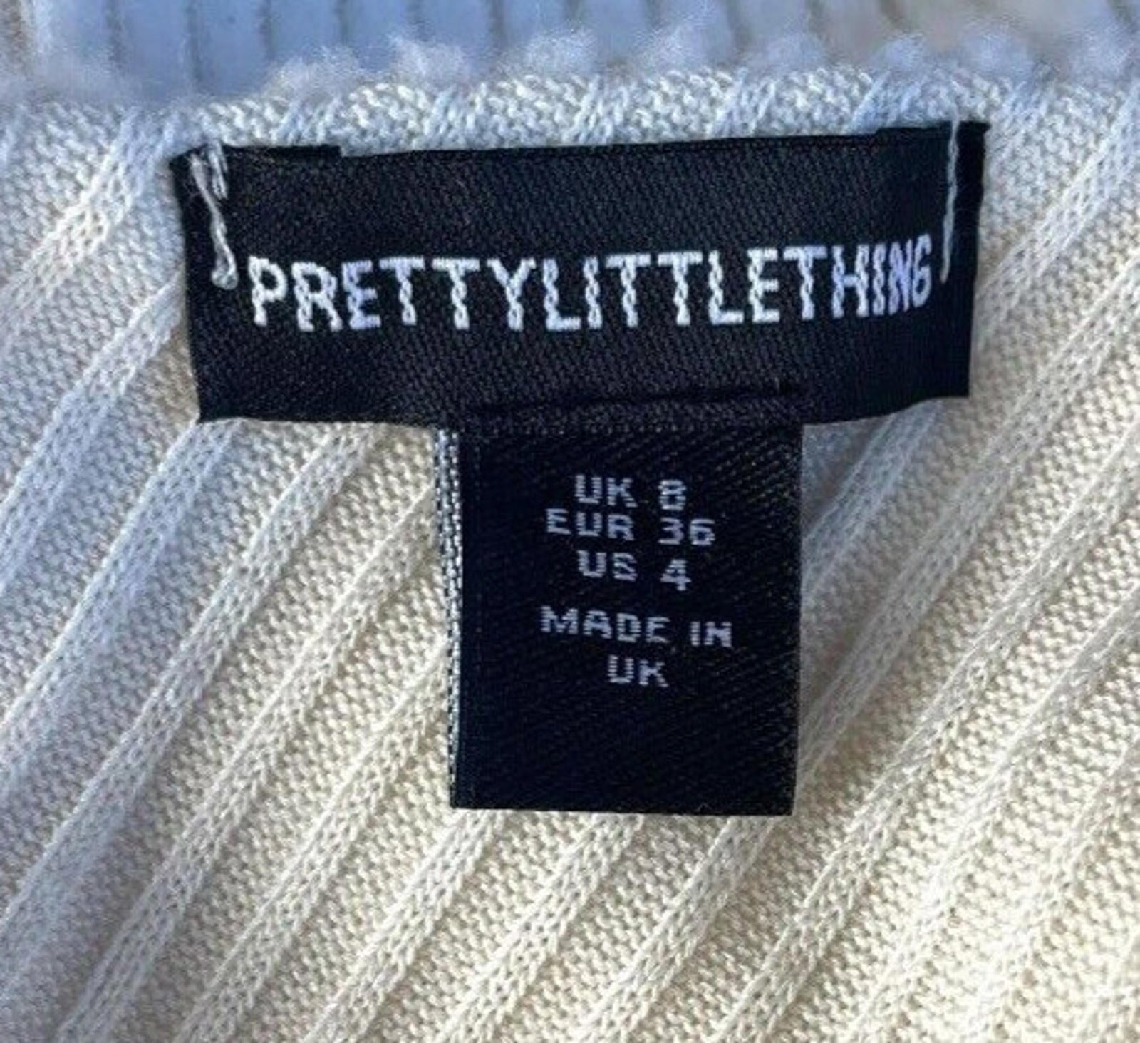 PLT Knit Jumper Mini Dress Women's UK Size 8 Asymmetric One Shoulder Long Sleeve