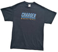 Charger Basketball Sports Graphic Print T-Shirt Men's Size M Black Crew Neck