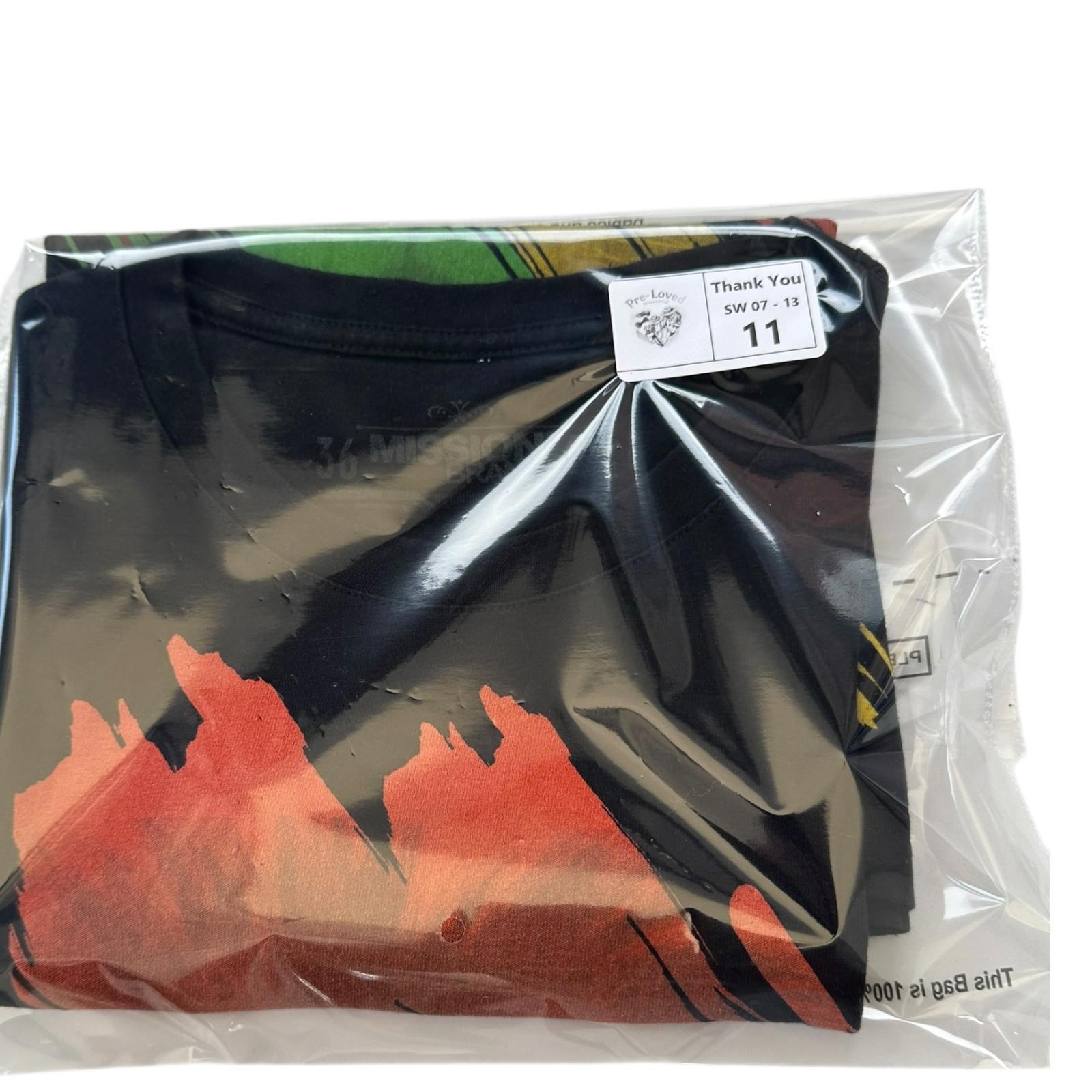 MSSN BRND T-Shirt Men's UK Size S Black Jamaica Lion Graphic Print Short Sleeve